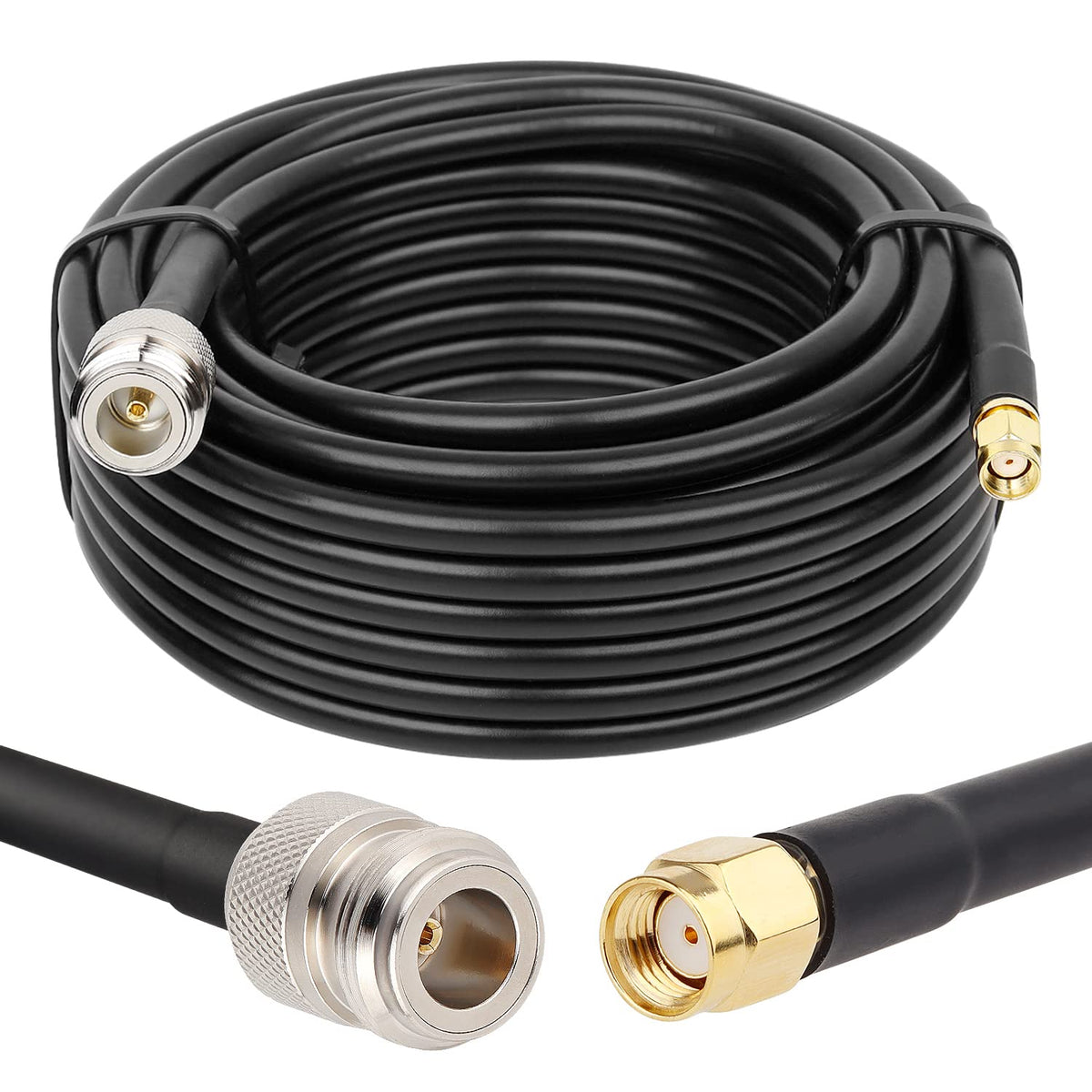 35FT N Type Female to RP-SMA Male Cable, Pack of 2 X8576