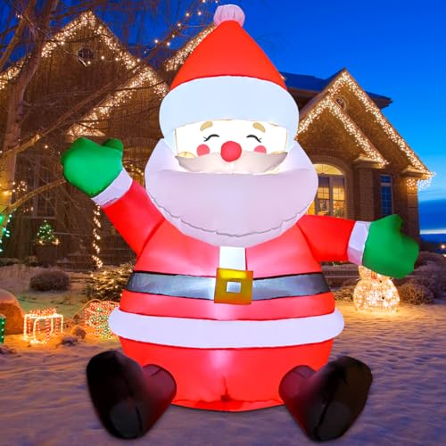 5 FT Christmas Inflatables Santa Claus with Built-in LEDs P9595