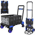 Folding Hand Truck Dolly with Retractable Handle and 4 Wheels Y50106