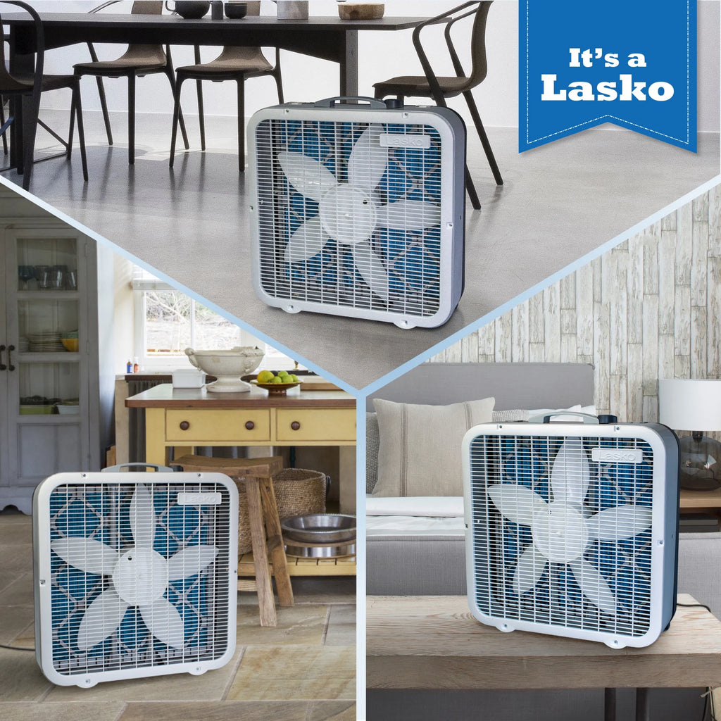 White 3-Speed 2-in-1 Box Fan and Air Purifier G377611