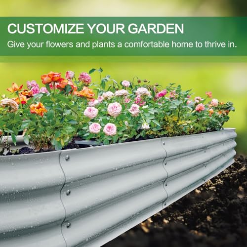 Galvanized Raised Garden Bed Dark Grey X261