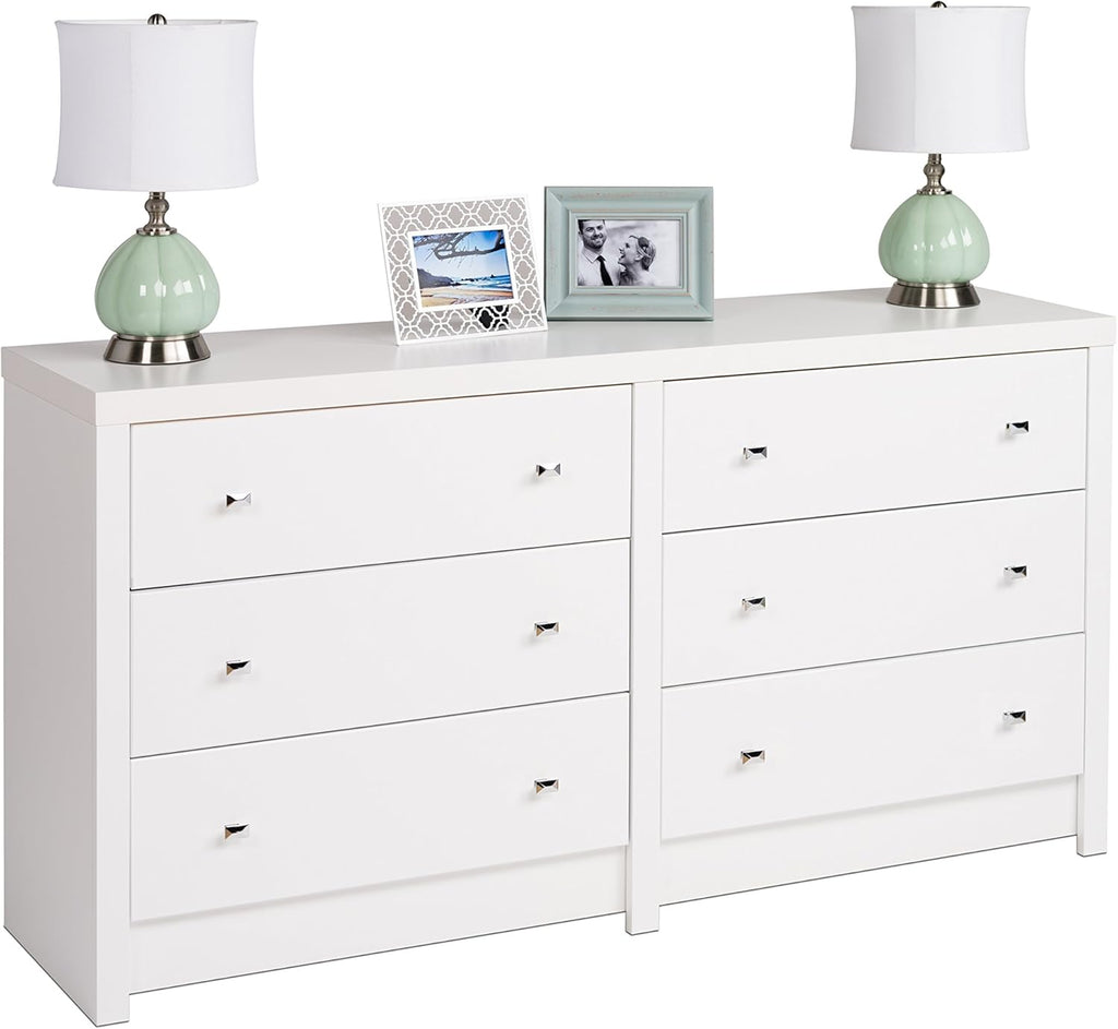 White 6 Drawer Dresser P533