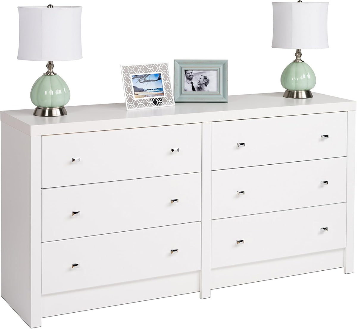 White 6 Drawer Dresser P533