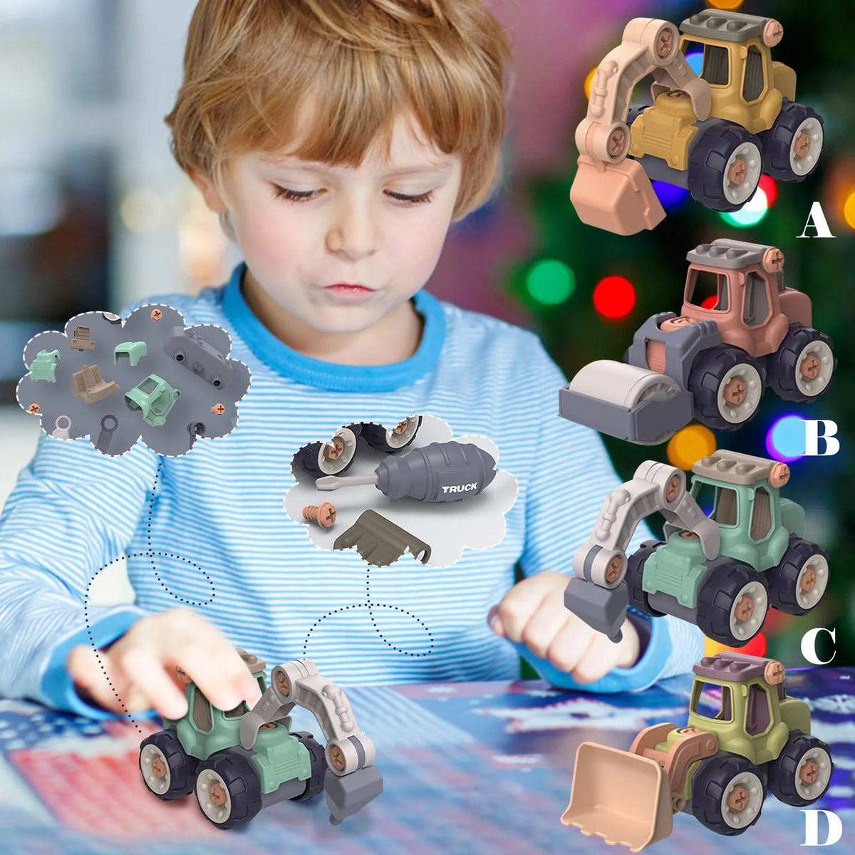 DIY Nut Building Construction Toy Excavator H132074