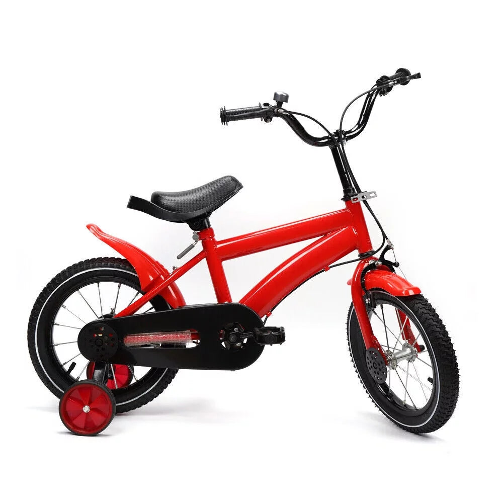Yellow 14 Inch Kids Bike with Training Wheels N971