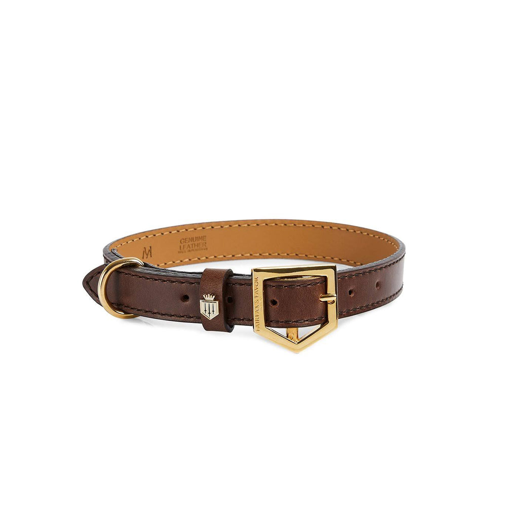 Mahogany Leather Dog Collar S8097
