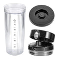 Personal Blender Jar with Drinking and Vacuum Lid in Black D88464