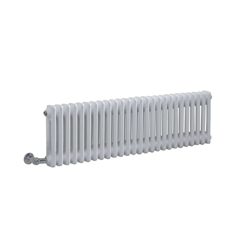 White Horizontal 2-Column Cast-Iron Style Radiator H969