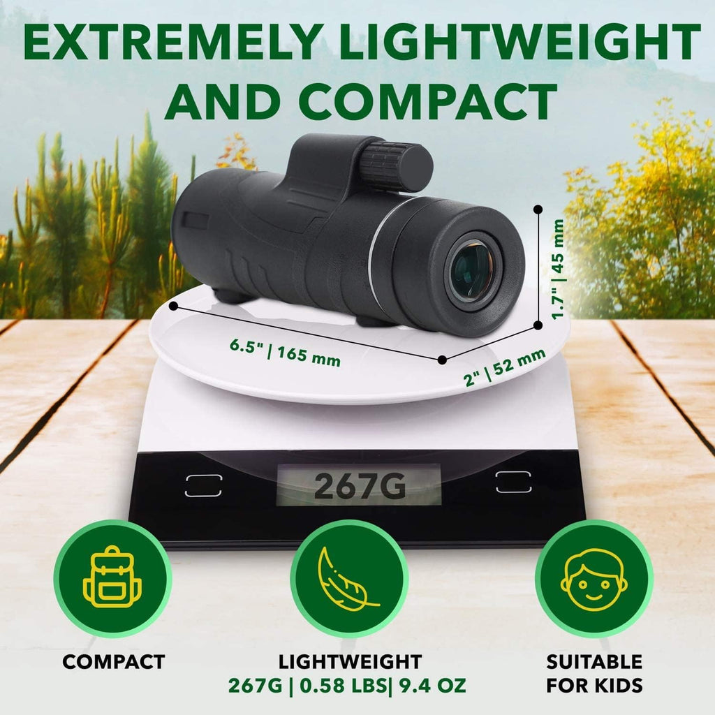 10X42 Waterproof Monocular Telescope with Tripod J17984