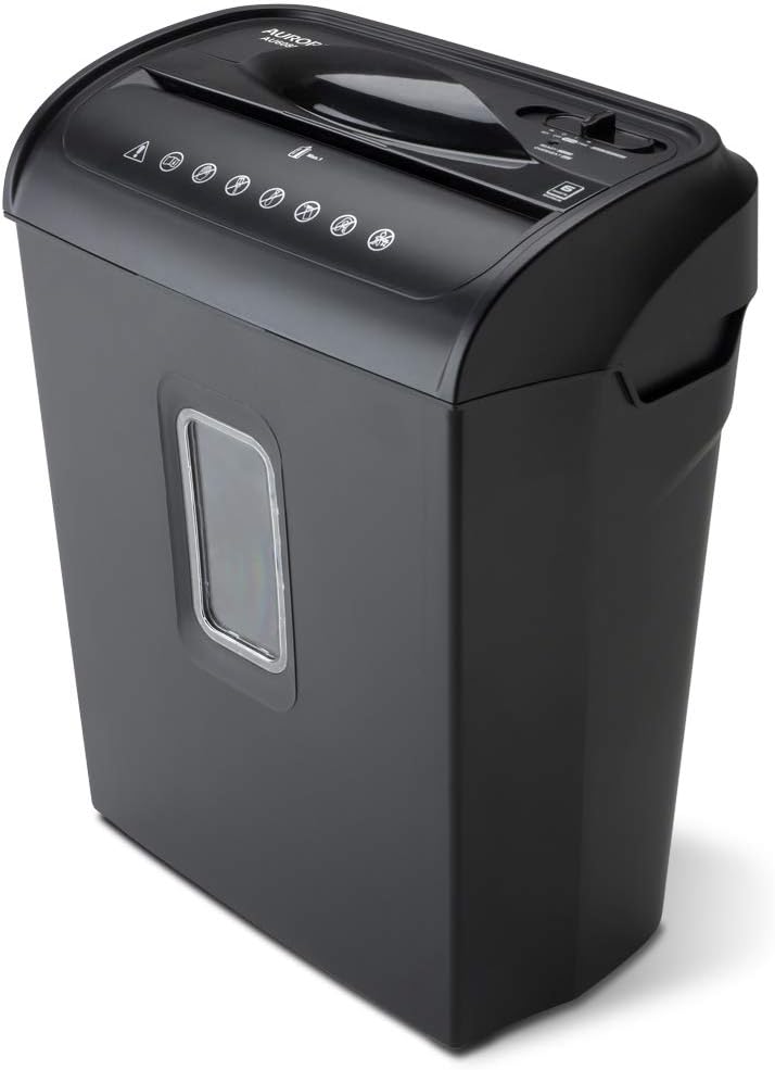 6-Sheet Micro-Cut Paper Credit Card Shredder with 3.5-Gallon Wastebasket, Pack of 2 F83955