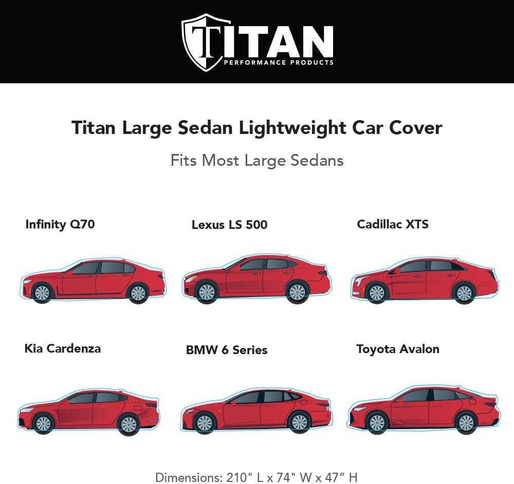 Lightweight Poly 210T Car Cover for Large Sedans M526209