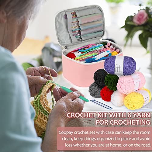 Crochet Kit with Yarn, Crochet Hooks, Bag, Book Z31211