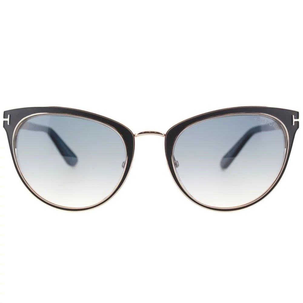 Matte Black Purple Gold Cat Eye Womens Sunglasses N2384