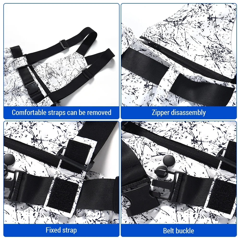 Waterproof Ski Pants with Adjustable Waist and Reinforced Knees V34297