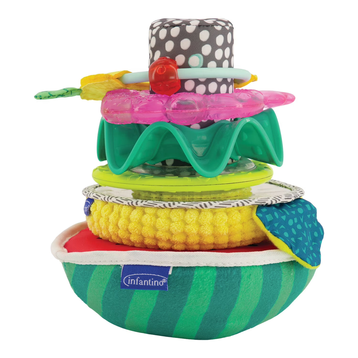 Multicolor Fruit-Shaped Sensory Stacking Rings Toy L8185