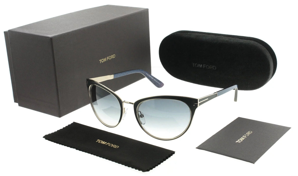 Matte Black Purple Gold Cat Eye Womens Sunglasses N2384
