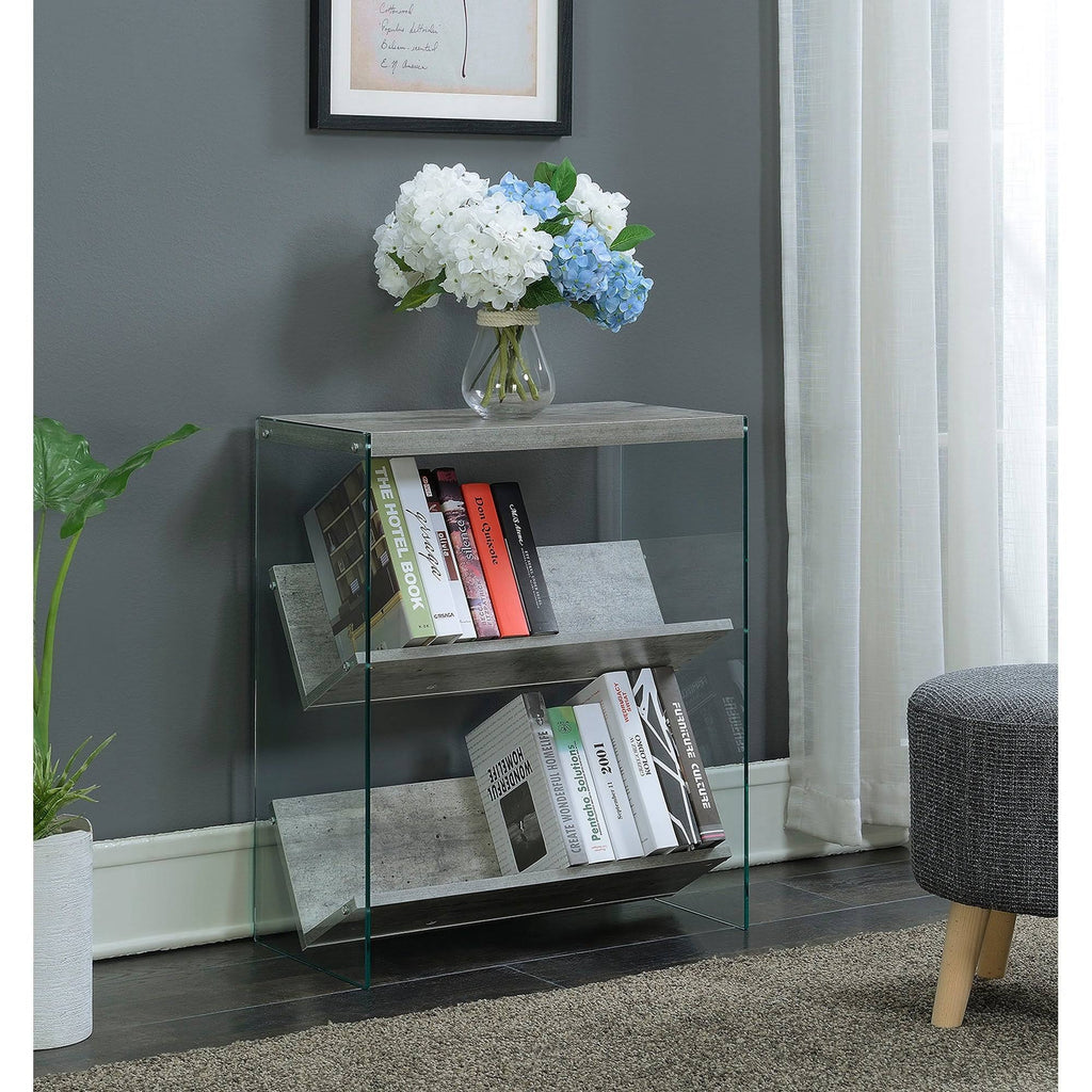 Glass/Wood Bookcase R6303