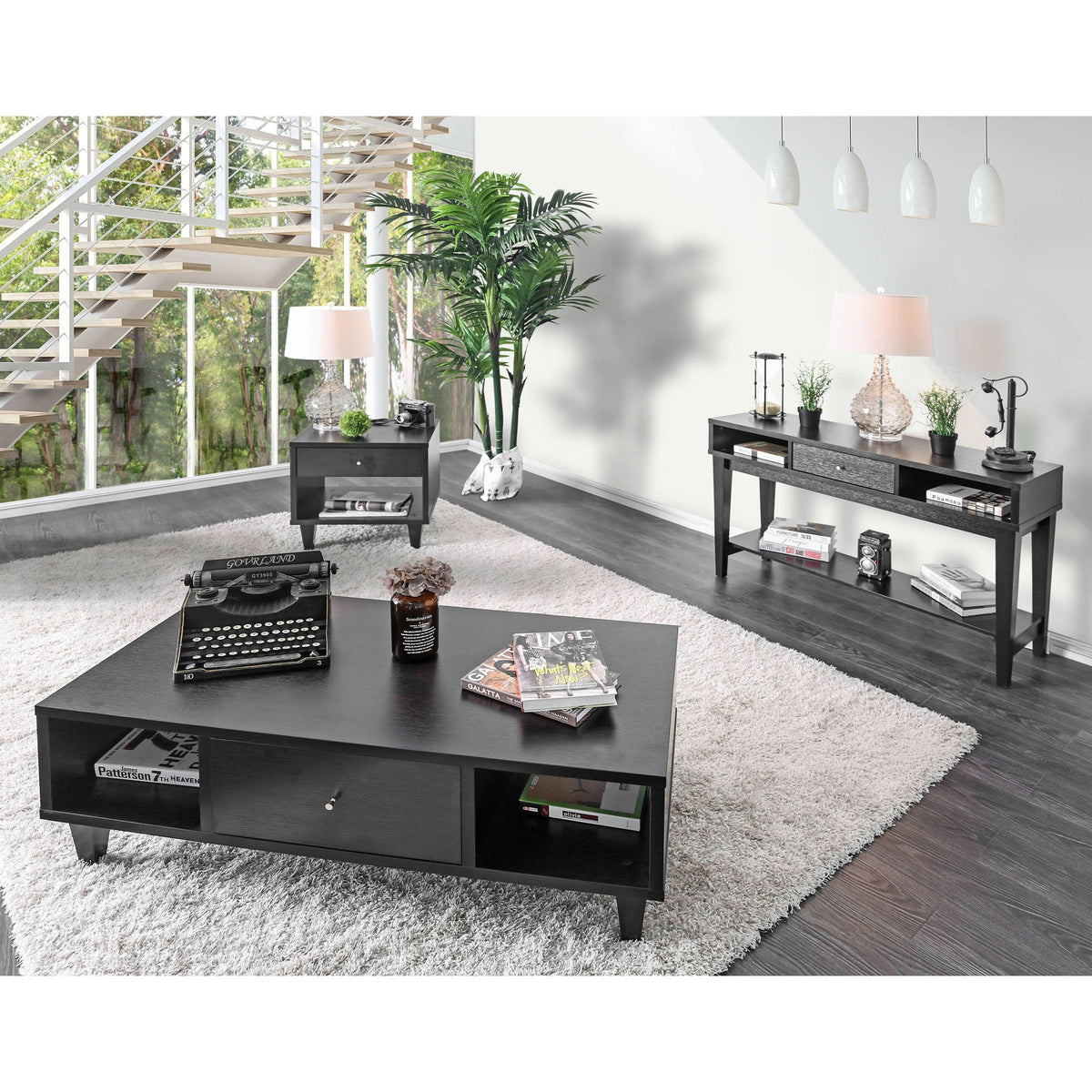 Espresso 1-Drawer End Table C9300