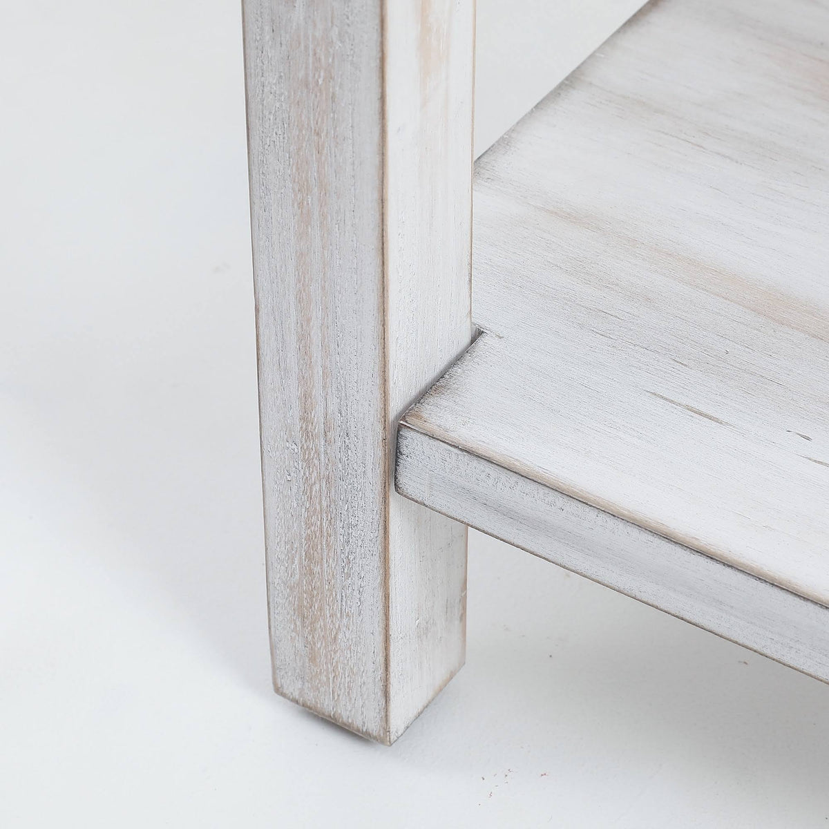 White Wood Sliding Door Console Table W4238