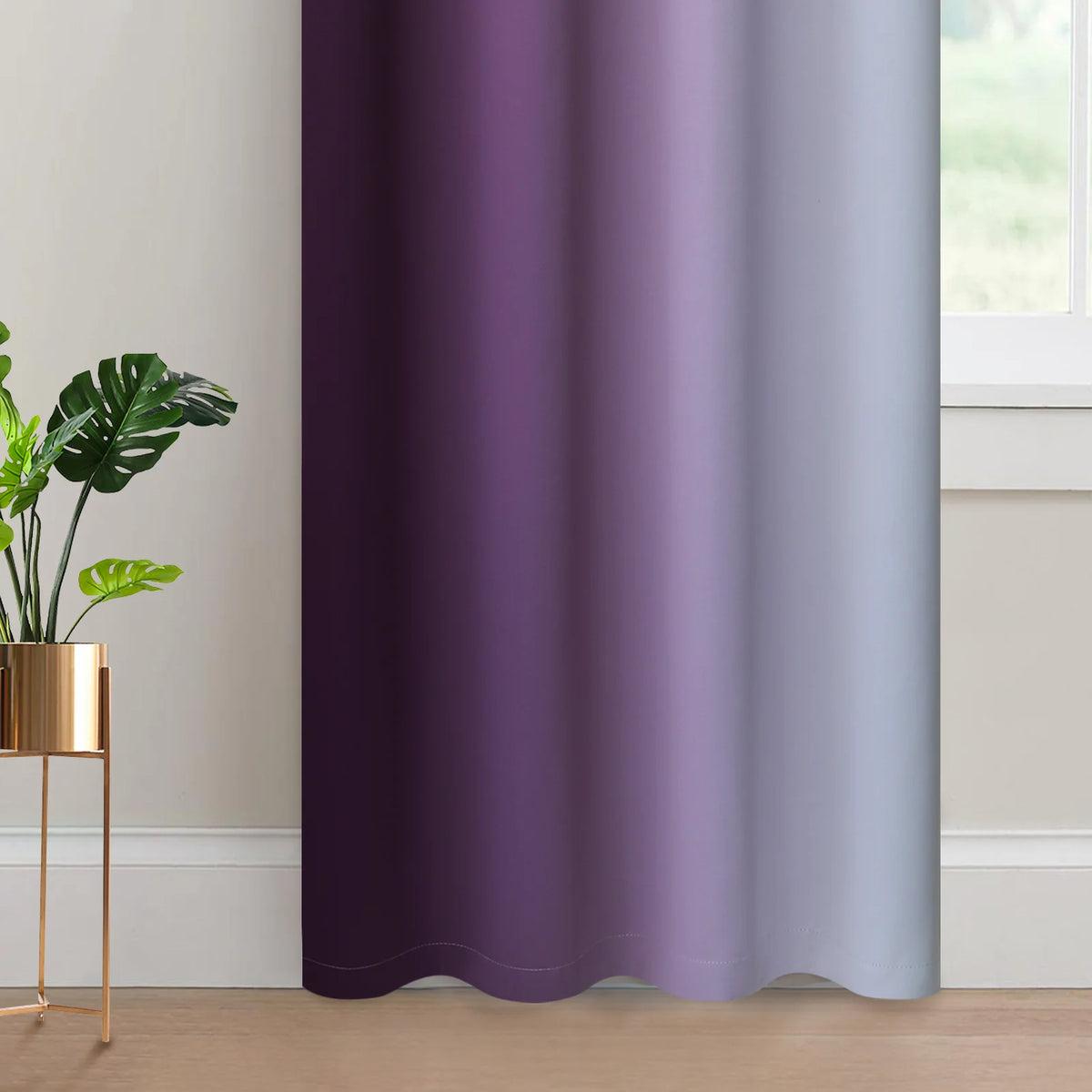 Purple Blackout Ombre Curtains, 52x84 inches, 2 Panels Q68625