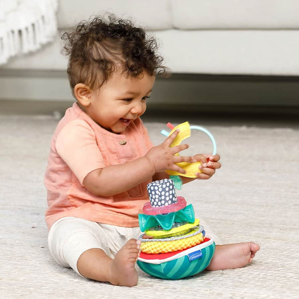 Multicolor Fruit-Shaped Sensory Stacking Rings Toy L8185