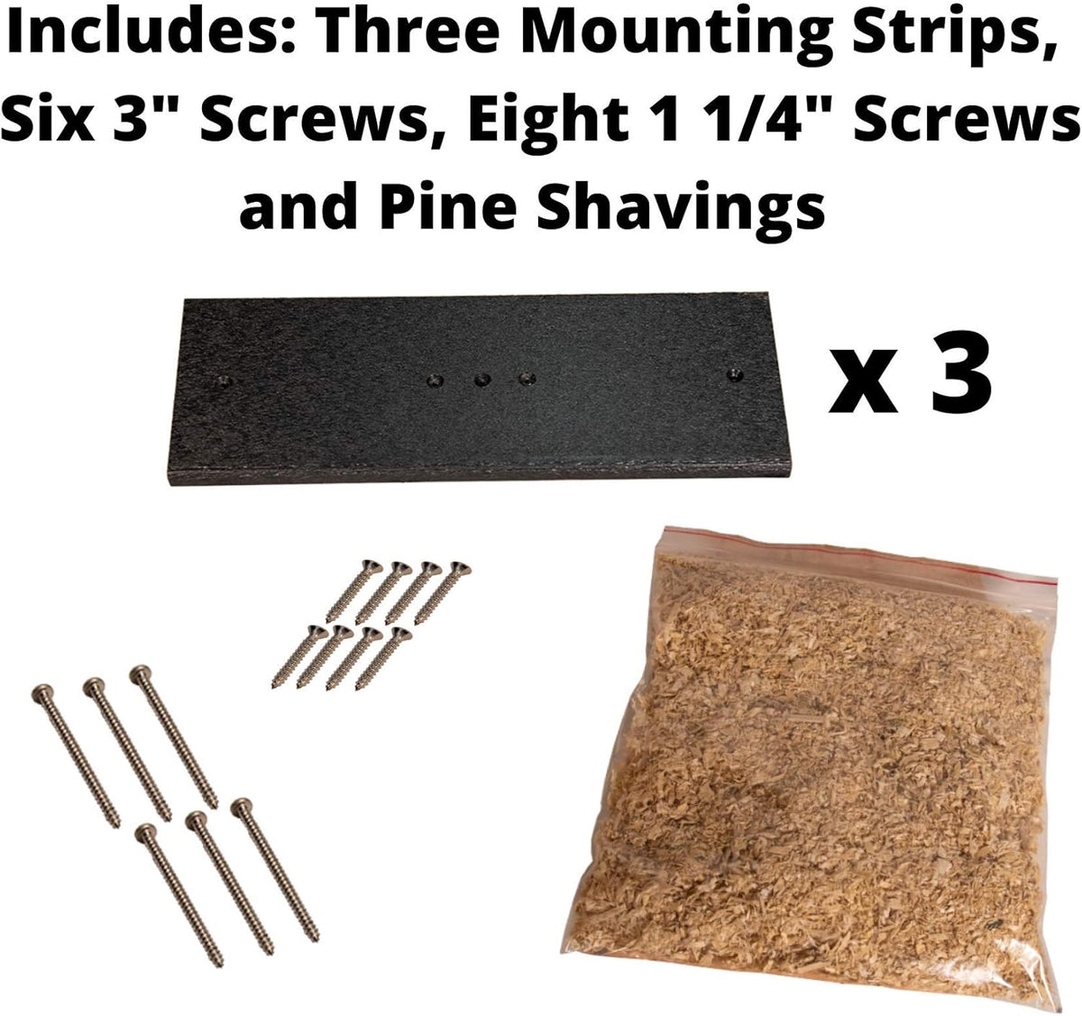 Barred Owl Nesting Box with Mounting Hardware and Pine Shavings A978269
