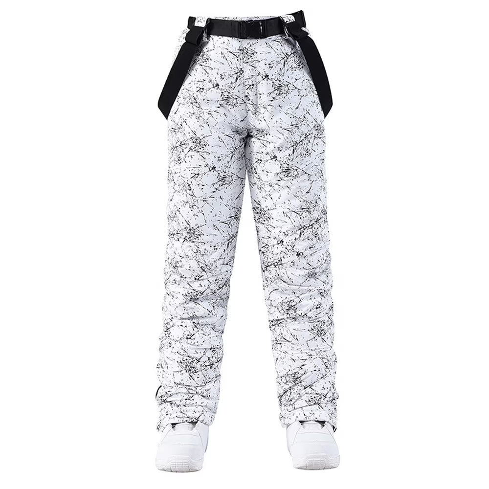 Waterproof Ski Pants with Adjustable Waist and Reinforced Knees V34297