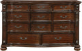 11 Drawers Cherry Finish Wood Dresser K7847