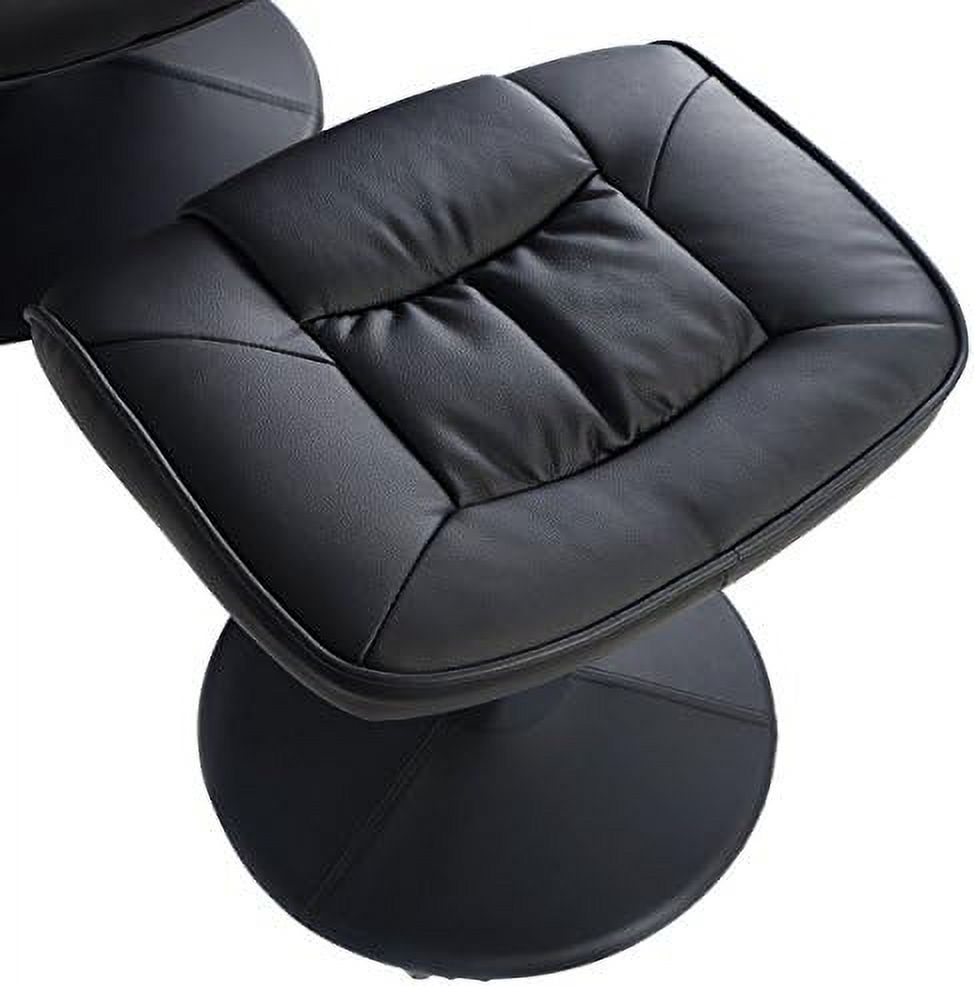 Gray PU Leather Recliner Chair with Ottoman S909400