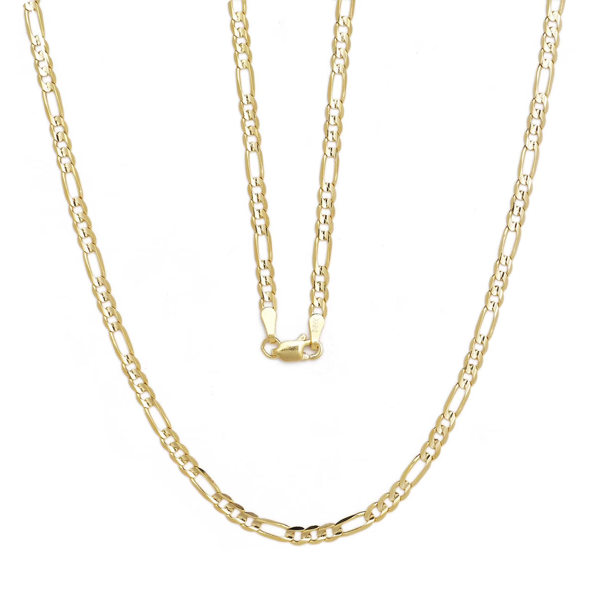 10k Yellow Gold Figaro Link Chain Necklace Q606288