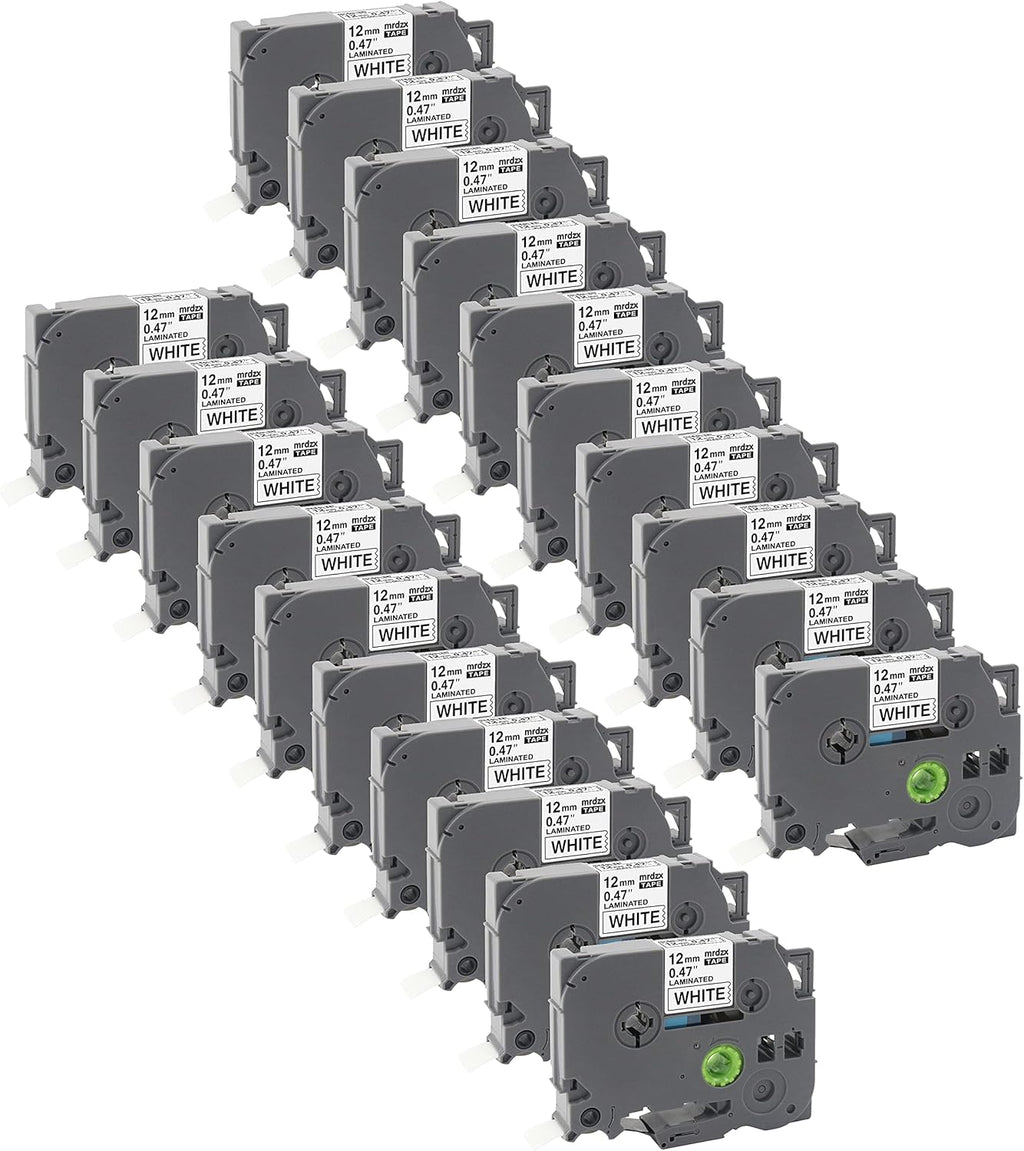 Compatible Label Tape Replacement for Brother TZe-231, 0.47" x 26.2', Black on White, 20 Pack S319501