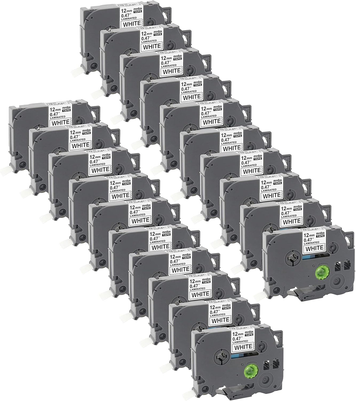 Compatible Label Tape Replacement for Brother TZe-231, 0.47" x 26.2', Black on White, 20 Pack S319501