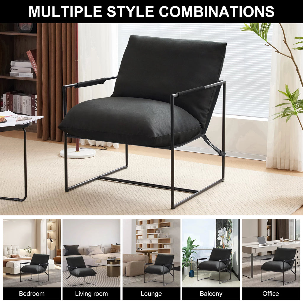 Black Sling Accent Chair Set of 2 G508