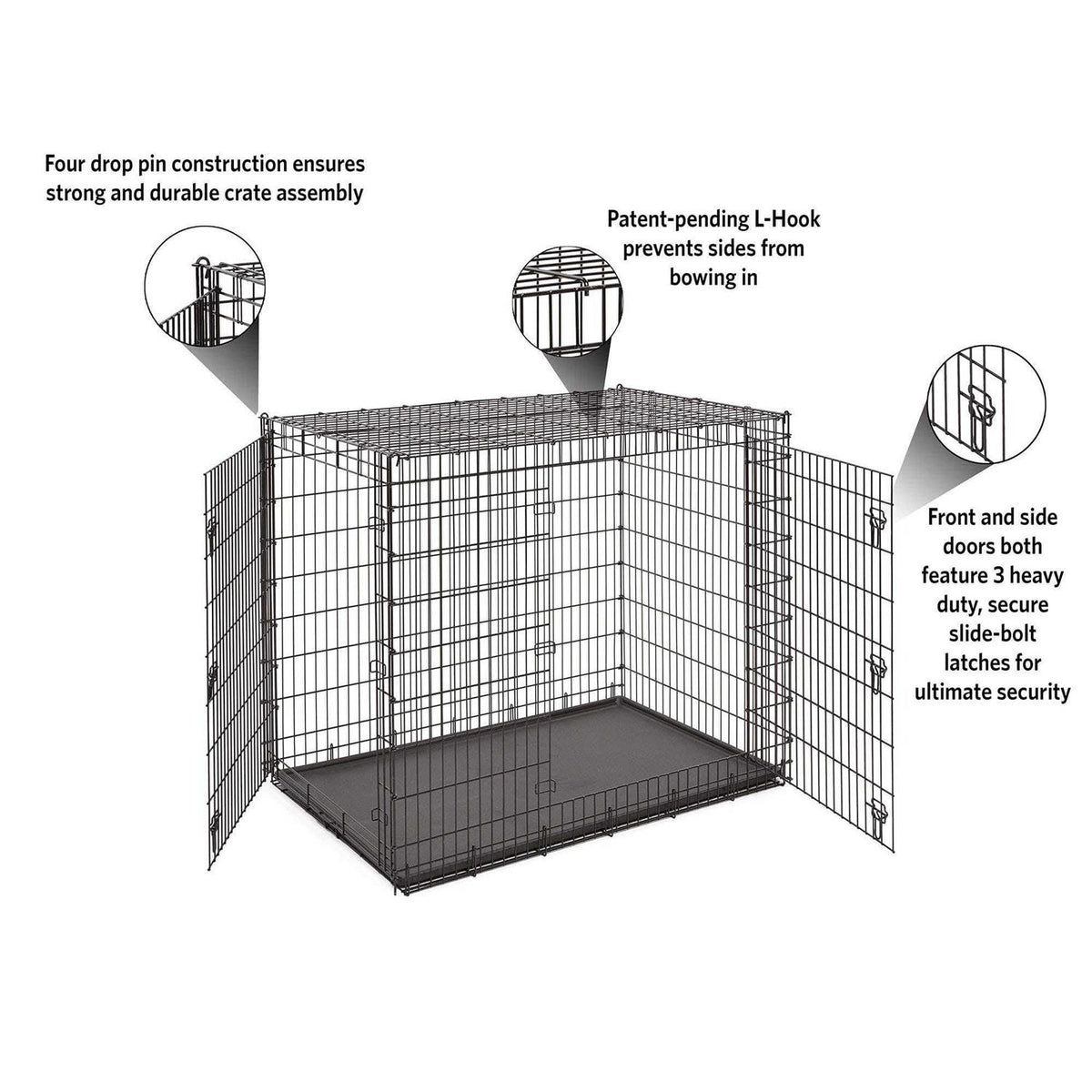 Double Door Dog Crate V89622