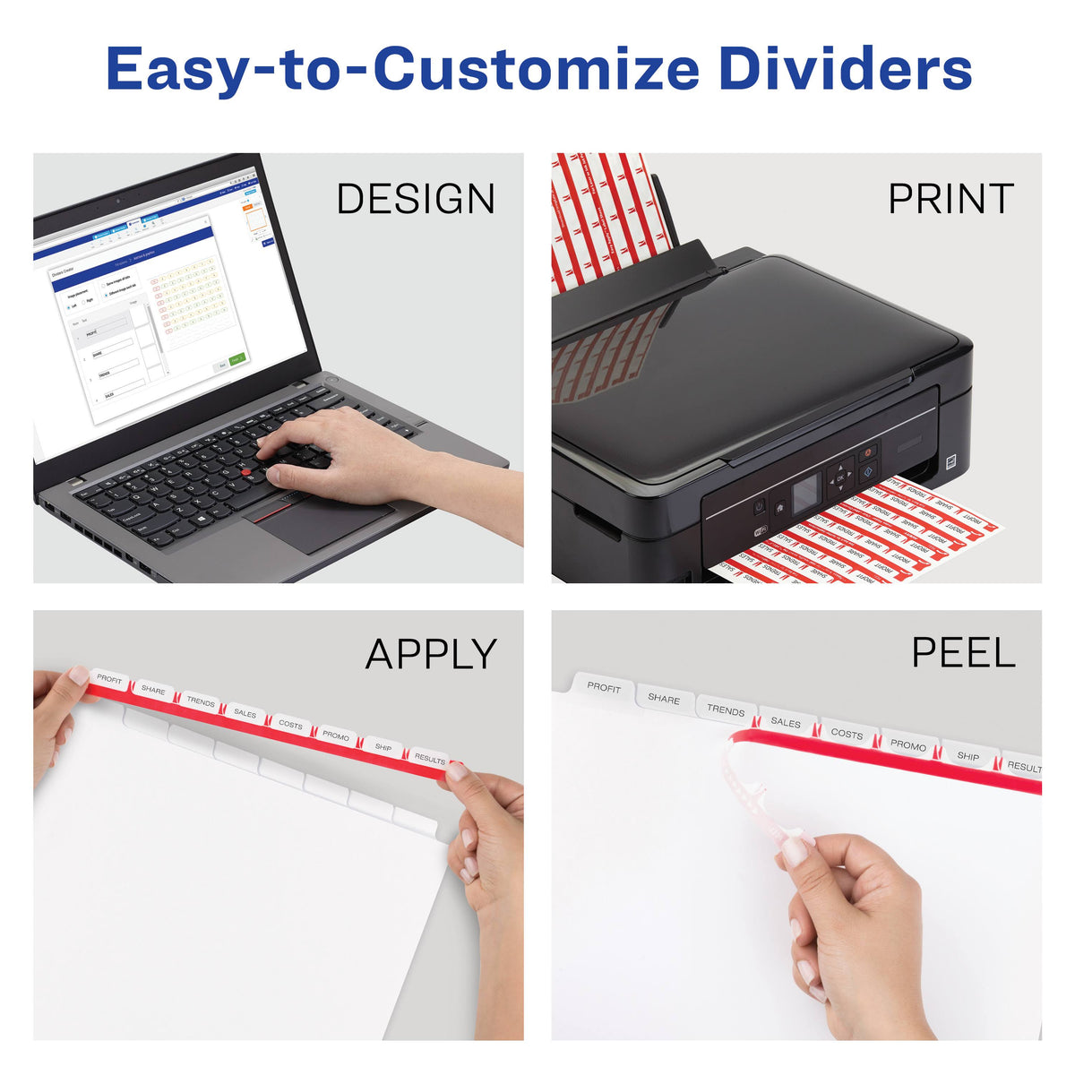 Clear Label Unpunched Dividers, 8-Tab, Ltr, 25 J26820