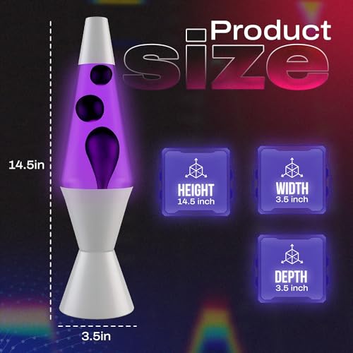 Black and Purple Liquid Motion Lava Night Light 14.5" S799660