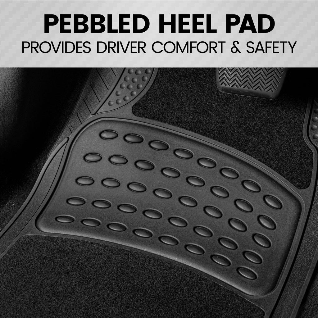 Universal Rubber & Carpet Floor Mats Set B205780