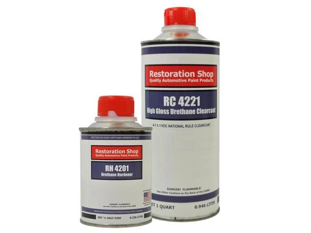 Green Urethane Basecoat Clearcoat Auto Paint Medium Quart Kit S4108