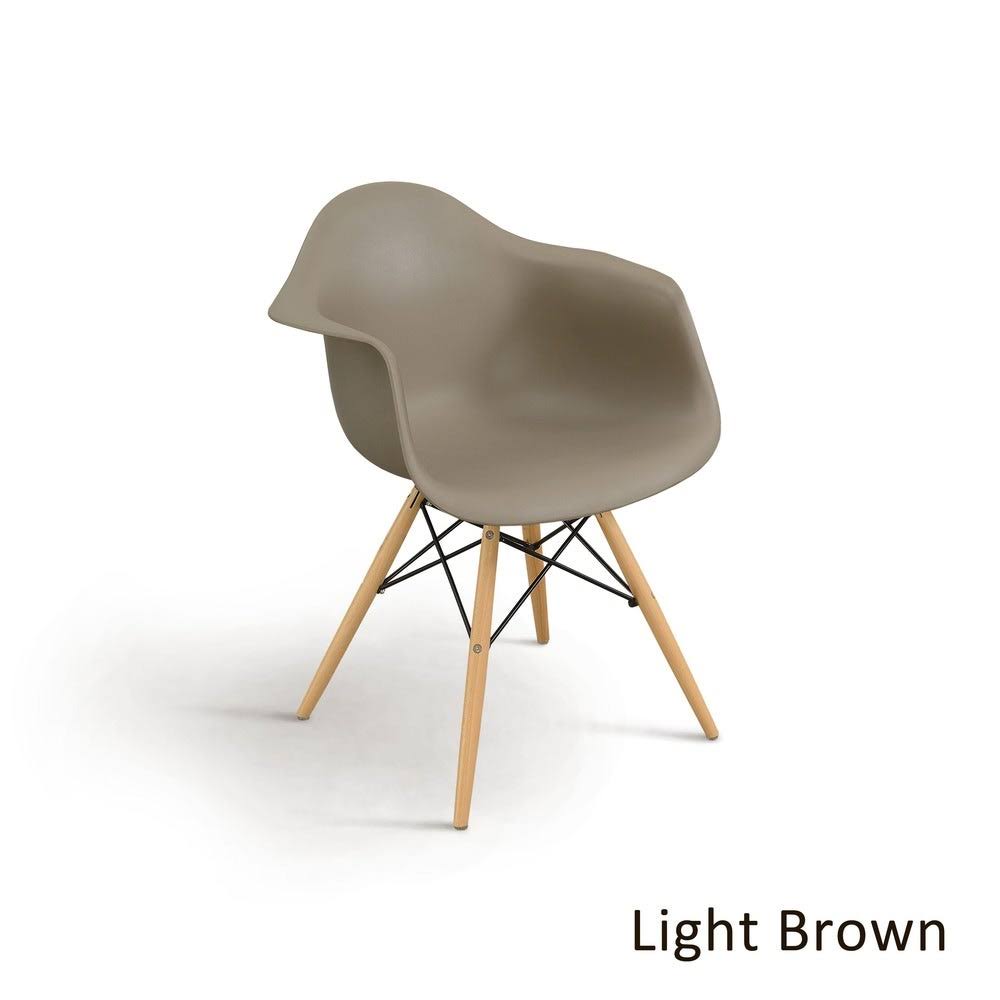 Modern Plastic Dining Chairs Set of 2 Dark Brown B713