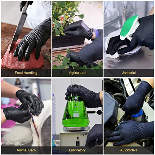 Black 6-mil Disposable Nitrile Exam Gloves R774117