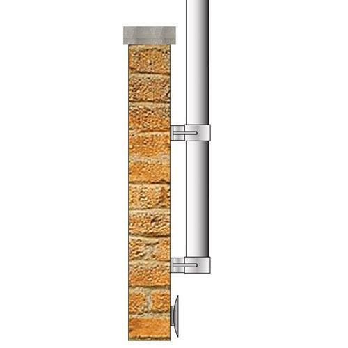 Vertical Wall Mount Flagpole T838