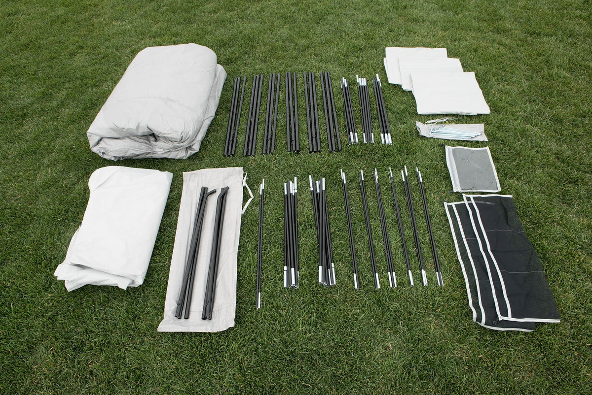 20-Person 4-Room Cabin Tent with 3 Separate Entrances G36212