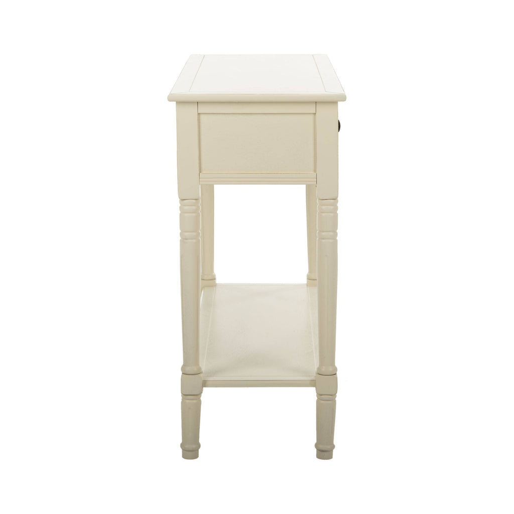 2 Drawer Distressed Cream Console T342