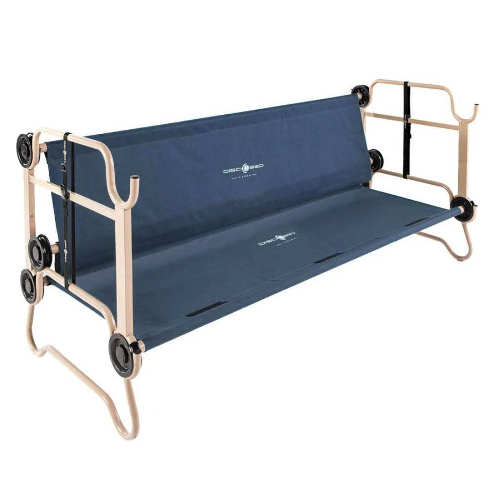 Navy Blue 2 Pack Double Cot with Organizers A729