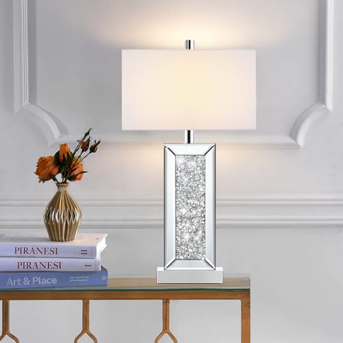 White Fabric Shade Table Lamp Set of 2 V209