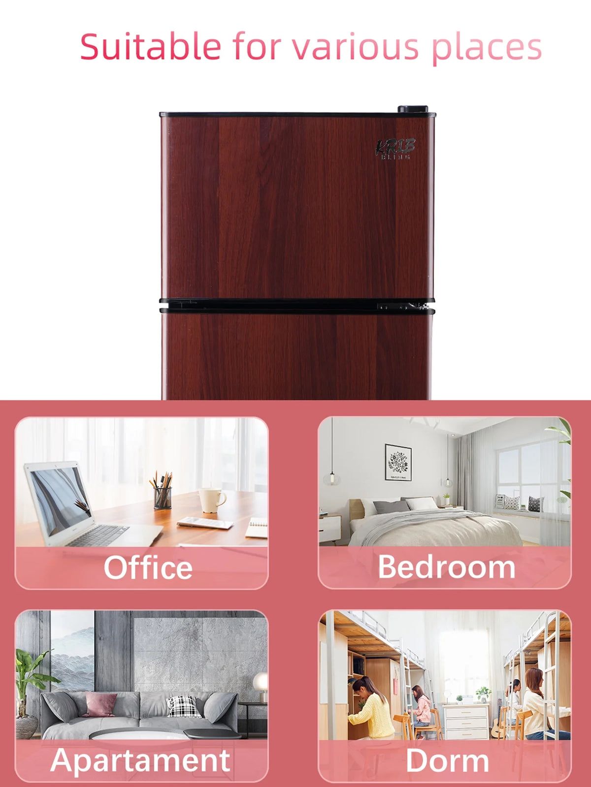 3.5 Cu.ft Mini Fridge with Freezer P588