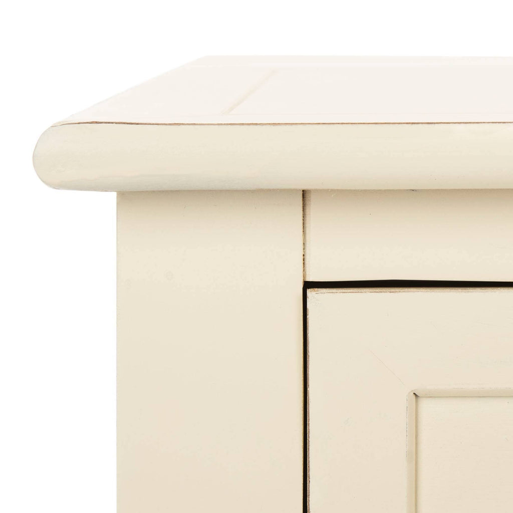 2 Drawer Distressed Cream Console T342
