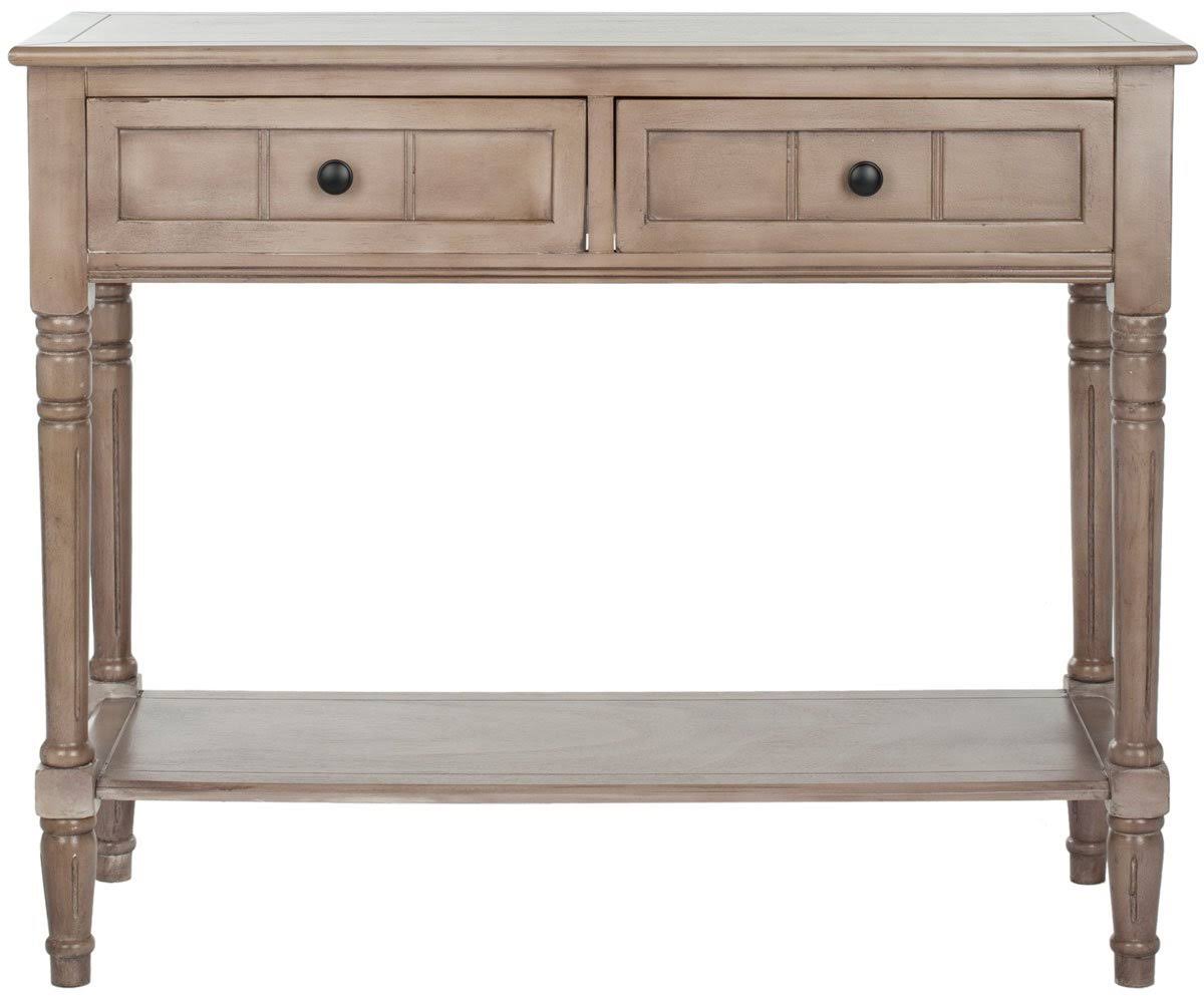 2 Drawer Distressed Cream Console T342