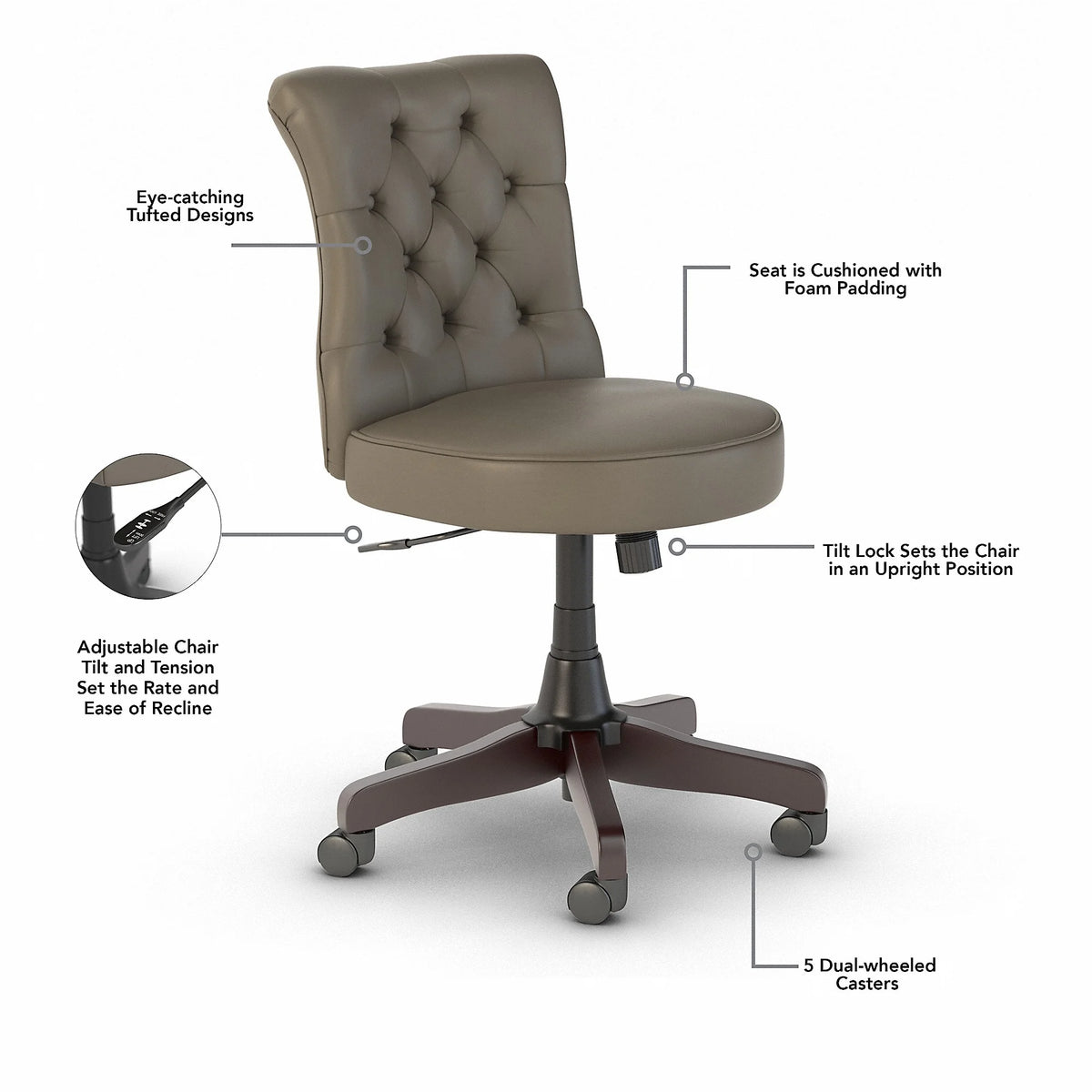 L Shaped Desk with Office Chair S5819