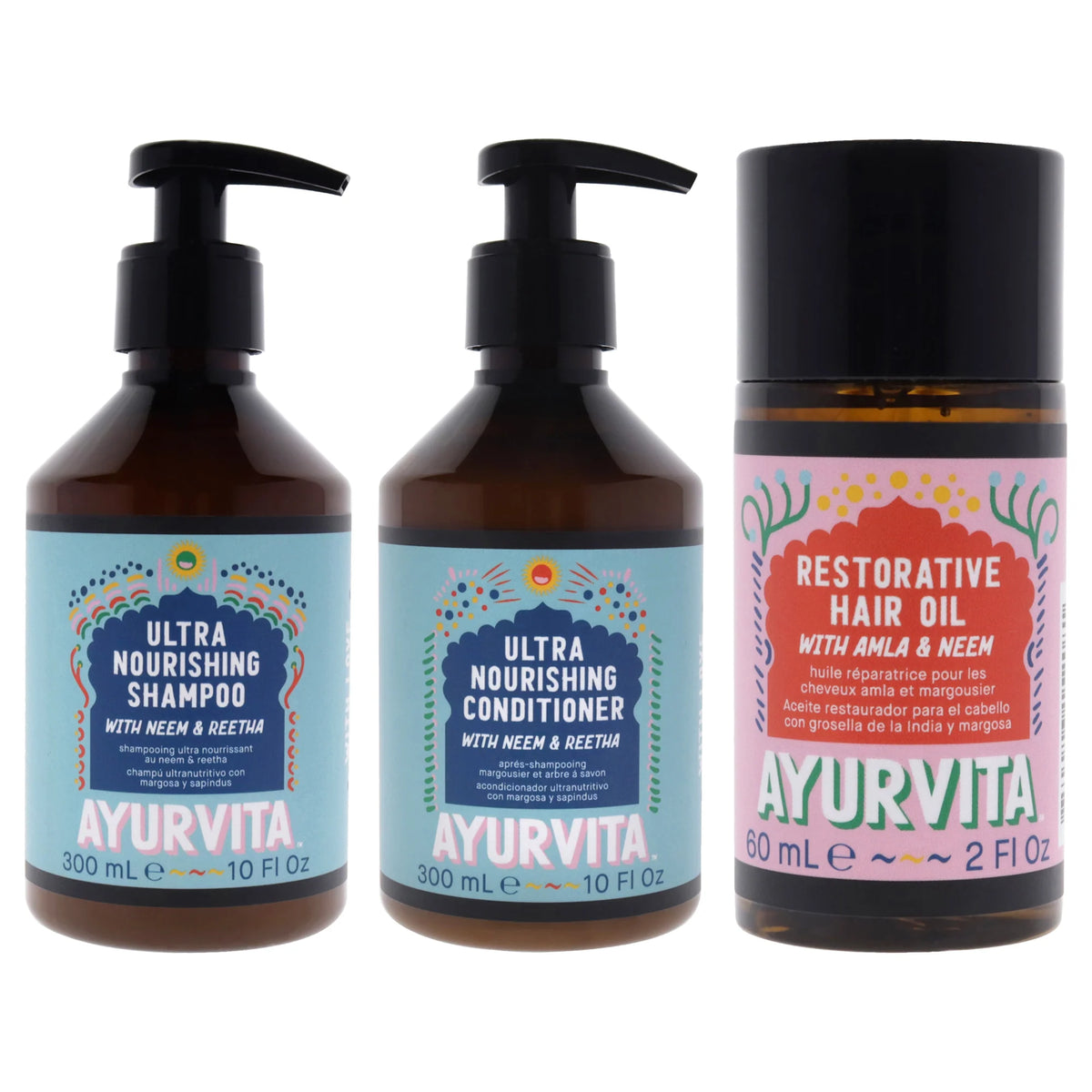 3 Pc Conditioner Shampoo Hair Oil Kit H666887